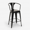 set tisch 60x60cm 4 hocker industrie stil küche bar holz mason noix 