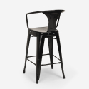 set tisch 60x60cm 4 hocker industrie stil küche bar holz mason noix 
