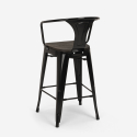 set 4 hocker industriellen holz metall tisch 60x60cm mason wood 