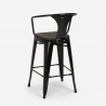 set 4 hocker industriellen holz metall tisch 60x60cm mason wood 