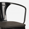 set 4 hocker industriellen holz metall tisch 60x60cm mason wood 