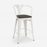  set tisch 60x60cm 4 hocker im industrie stil holz metal mason noix wood 