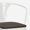  set tisch 60x60cm 4 hocker im industrie stil holz metal mason noix wood 