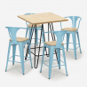 set hoher tisch 60x60cm 4 hocker bar küche mason top light Modell