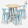 set hoher tisch 60x60cm 4 hocker bar küche mason top light Sales