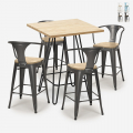 set hoher tisch 60x60cm 4 hocker bar küche mason top light Aktion