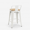 set 4 hocker tisch 60x60cm industrielle bar  mason steel top light 