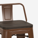 set 4 hocker tisch 60x60cm industrieller stil metall bar buch white 