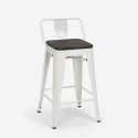 set 4 hocker tisch 60x60cm  industrieller stil holz metall peaky black 