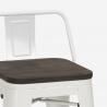set 4 hocker tisch 60x60cm  industrieller stil holz metall peaky black 