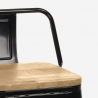 tisch set 60x60cm 4 hocker schwarz metall bar küche bucket steel black 