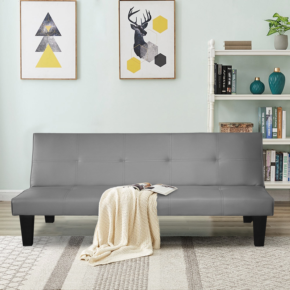 2-Sitzer Schlafsofa ausklappbar click clac modernes Design Kunstleder Neluba Lux