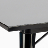 set quadratischer tisch 80x80cmt 4 stühle industrieller stil wrench dark 