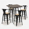  set tisch 60x60cm 4 hocker industrieller stil küche bar bruck top light Modell