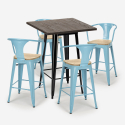 set 4 hocker hoher tisch 60x60cm küche bruck black top light Auswahl