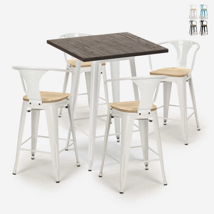 set tisch 60x60cm 4 hocker küche bruck white top light Aktion set tisch 60x60cm 4 hocker küche bruck white top light Aktion