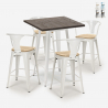 set tisch 60x60cm 4 hocker küche bruck white top light Aktion