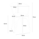 set 2 stühle tisch 70x70cm horeca bar restaurants starter silver 