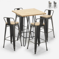 set tisch 60x60cm hoch 4 vintage hocker bar industriellen rhodos Aktion