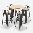 set tisch 60x60cm hoch 4 vintage hocker bar industriellen rhodos Sales