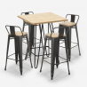 set tisch 60x60cm hoch 4 vintage hocker bar industriellen rhodos Sales