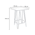 set tisch 60x60cm hoch 4 vintage hocker bar industriellen rhodos Kauf