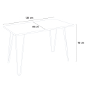 set rechteckiger tisch 120x60cm 4 stühle industrieller stil esstisch wire 