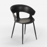 set quadratischer tisch 80x80cm 4 stühle industriellen design  reeve black 