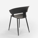 set quadratischer tisch 80x80cm Lix 4 stühle industriellen design  reeve black 