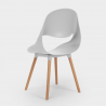 Set quadratischer Tisch 80x80cm 4 weißen stühlen skandinavisches Design Dax Light Kosten