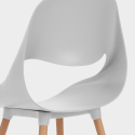 Set quadratischer Tisch 80x80cm 4 weißen stühlen skandinavisches Design Dax Light 