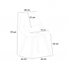 Set runder weißer Tisch 100cm skandinavisches Design 4 Stühle Midlan Light