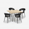 Set Tisch 80x80cm 4 moderne Design Stühle Industriell Küche Maeve Light Preis
