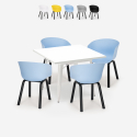 Set Tisch 80x80cm 4 Stühle Polypropylen Metall Krust Light Verkauf