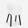Set Tisch 80x80cm 4 Stühle modernes Design Metall Krust Dark 
