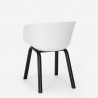 Set Tisch 80x80cm 4 Stühle modernes Design Metall Krust Dark 