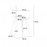 set quadratischer esstisch tisch 80x80cm 4 stühle modernes design krust 