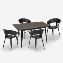  set esstisch tisch 120x60cm 4 stühle modernes design küche tecla Auswahl