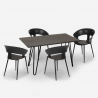 Set Esstisch Tisch 120x60cm  4 Stühle  modernes industrielles Design  Sixty Preis