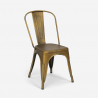 set tisch esstisch 120x60cm 4 stühle vintage holz metall summit 