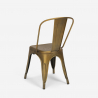 set tisch esstisch 120x60cm 4 stühle vintage holz metall summit 