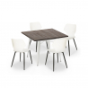 set quadratischer tisch 80x80cm 4 stühle  küche bar design howe light Auswahl