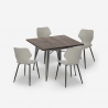 set tisch 80x80cm 4 stühle modernes design  bar küche howe Auswahl