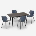set rechteckiger tisch 120x60cm 4 stühle industriedesign bantum Maße