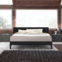 Bett 160x200cm modernes Design mit Kopfteil und Holzlattenrost Linz King Maße