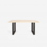 Set Esstisch Tisch 160x80cm 4 transparente Stühle Industrial Design Hilton Maße