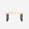 Set Tisch 180x80cm 6 transparente Stühle industriellen Jaipur L Kauf