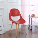 Stühle für Küche und Bar Polypropylen Holz Modernes Design Shell Sales