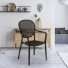 Stuhl in modernem Design aus Polypropylen für Küche Bar Restaurant und Außen Clara Maße