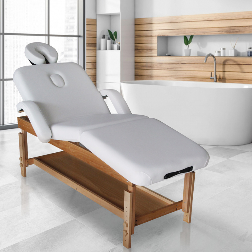 Holz Massageliege fest Mehrfachposition 225 Cm Massage-Pro